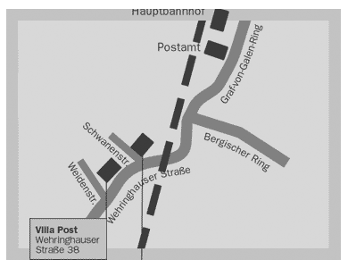 Bild: Anfahrtsplan zur Villa Post in Hagen